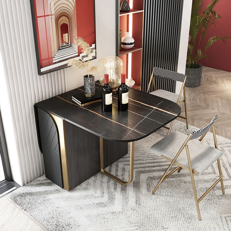 Modern 1/2/3/4/5 Pieces Rectangle Dining Table Set with Stone Top Foldable Dinette Set Clearhalo 'Dining Room Sets' 'Dining Tables & Seating' 'dining_room_set' 'furn' 'furn_dining_room_set' 'Furniture' 'furniture_dining_room_set' 'Kitchen & Dining Furniture' 'kitchen&dining_furn' 'kitchen' 1200x1200_8ec24db3-dcb9-4262-868c-89ae1a23d531