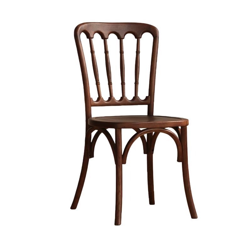 Moderne stijl eetkamerstoel massief houten lat achterzijde stoel voor eetkamer