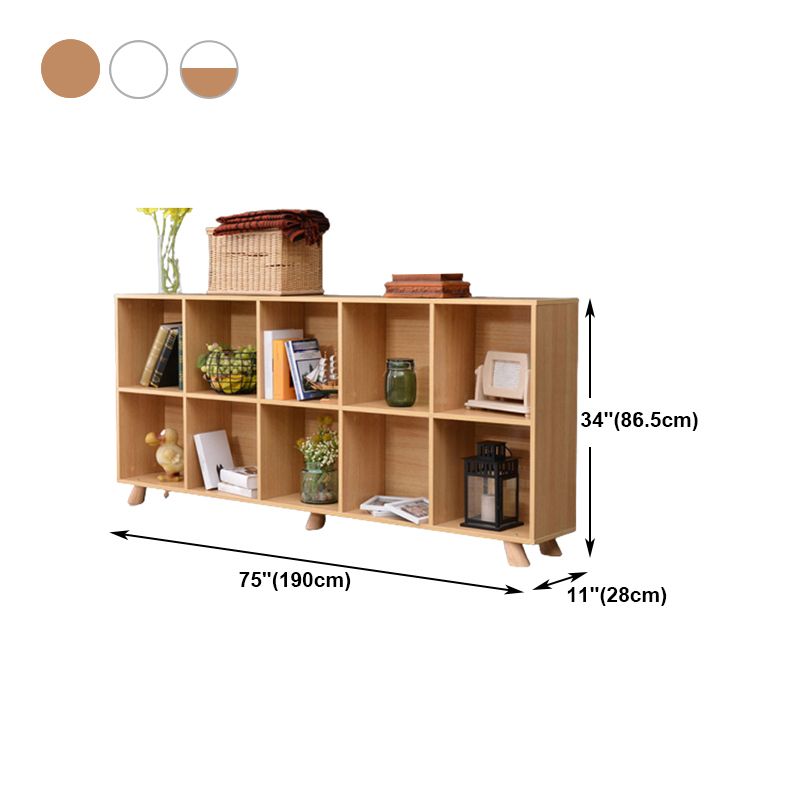 Engineered Wood Shelf Bookcase Contemporary Bookshelf for Study Room