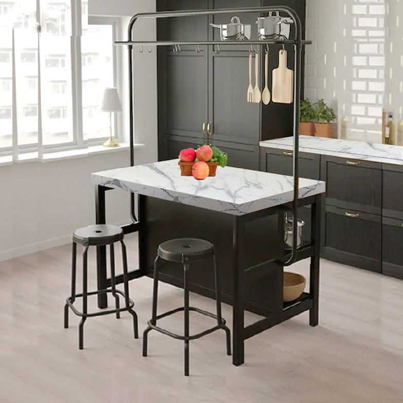 工業用キッチンアイランドテーブルメタル長方形のキッチンアイランドテーブル