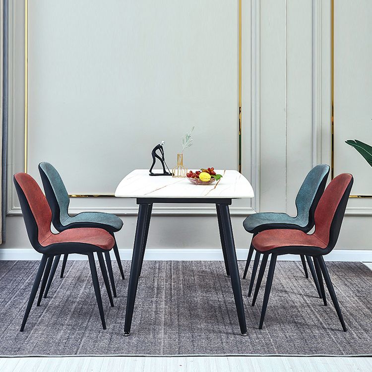 Contemporary Parsons Side Chair Matte Finish Armless Chair for Brasserie Clearhalo ' kitchen&dining_furn' 'Dining Chairs' 'Dining Tables & Seating' 'dining_chair' 'Furniture' 'furniture_dining_chair' 'Kitchen & Dining Furniture' 'kitchen' 1200x1200_8ec7b254-7583-41f3-9d50-104547e7f76f