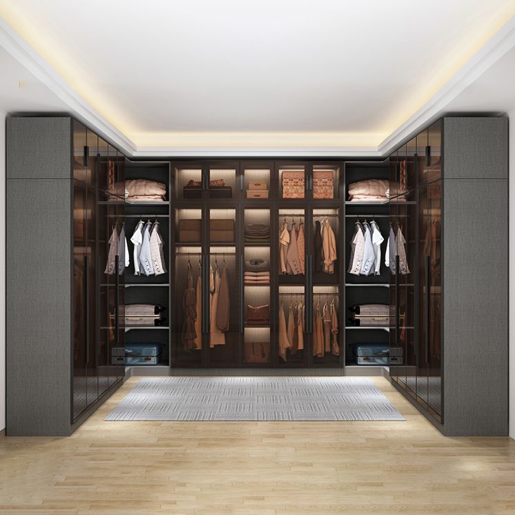 Modern Style Storage Cabinet Mirrored Finish Cabinet with Glass Door Clearhalo 'Armoires & Wardrobes' 'armoires_wardrobes' 'Bedroom Furniture' 'furn' 'furn_armoires_wardrobes' 'Furniture' 1200x1200_8ec8705d-2b88-424c-a819-24563d5bc3b7
