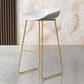 Tabouret de comptoir de dossier moderne, tabouret de Bar de café en fer avec siège en acrylique