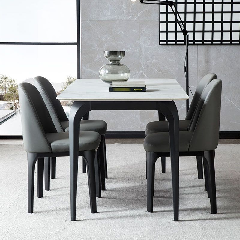 Contemporary Dining Chair Armless Chair with Wooden Legs for Kitchen Clearhalo ' kitchen&dining_furn' 'Dining Chairs' 'Dining Tables & Seating' 'dining_chair' 'furn' 'furn_dining_chair' 'Furniture' 'furniture_dining_chair' 'Kitchen & Dining Furniture' 'kitchen' 1200x1200_8ec9d9c5-cc90-45aa-b309-74c8d39c1e4f