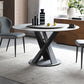 Modern Round Dinner Table Steel Base Dining Table with Pedestal Base