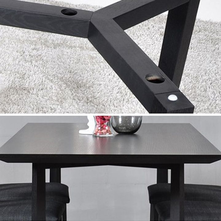 Rectangle Black Industrial Dining Table Pine Solid Wood Table with Trestle Base Clearhalo ' dining_table' 'Dining Tables & Seating' 'Dining Tables' 'Furniture' 'furniture_dining_table' 'Kitchen & Dining Furniture' 'kitchen&dining_furn' 'kitchen' 'kitchen_dining_table' 1200x1200_8ecb8b29-93e6-459b-8410-16c9ba889d8a