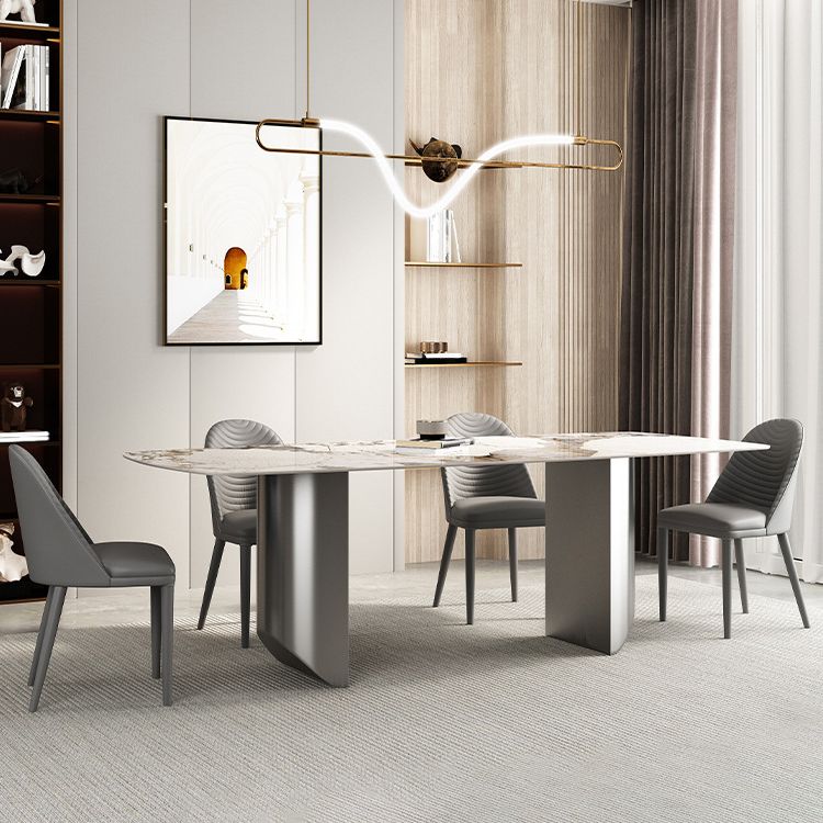 Modern Style Sintered Stone Dining Table Set 1/2/3/4/5/6/7 Pieces Dining Set Clearhalo 'Dining Room Sets' 'Dining Tables & Seating' 'dining_room_set' 'furn' 'furn_dining_room_set' 'Furniture' 'furniture_dining_room_set' 'Kitchen & Dining Furniture' 1200x1200_8ece4f33-a4e6-4407-8f03-42b9c7848fa3