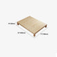 Scandinavian Wood Panel Bed Natural Standard Bed, 39"/53"/59"/71" Bed Frame