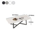 Mesa de centro rectangular contemporánea Mesa de cóctel de mármol con caballete