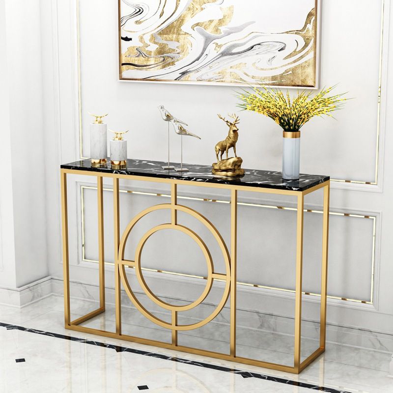 Glam Console Accent Table Antique Finish Rectangle Console Sofa Table