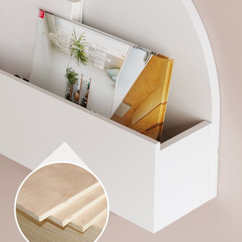 Contemporary Engineer Wood Bookshelf 21.2"L Closed Back Bookcase for Home Office