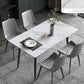 Fixed Sintered Stone Top Kitchen Table Set with 4 Legs Base Dining Table Sets for Home Clearhalo 'Dining Room Sets' 'Dining Tables & Seating' 'dining_room_set' 'furn' 'furn_dining_room_set' 'Furniture' 'furniture_dining_room_set' 'Kitchen & Dining Furniture' 'kitchen&dining_furn' 'kitchen' 1200x1200_8ed21ceb-0a4c-456c-83e8-f6fe498d0320