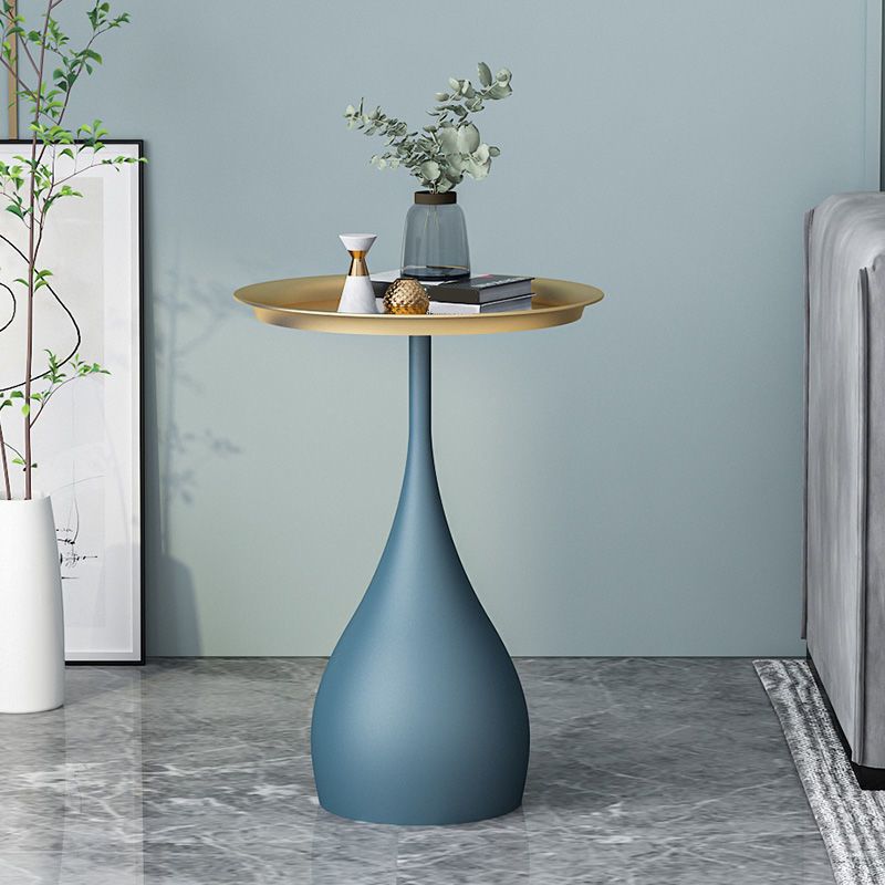 23.6" Tall Pedestal End Table Metal Round Tray Top Side End Table Clearhalo 'Coffee & Accent Tables' 'End & Side Tables' 'end_side_table' 'end_side_tables' 'furn' 'furn_end_side_tables' 'Furniture' 'furniture_end_side_table' 'Living Room Furniture' 1200x1200_8ed4bd03-55b6-4aa5-b146-9936d2303026