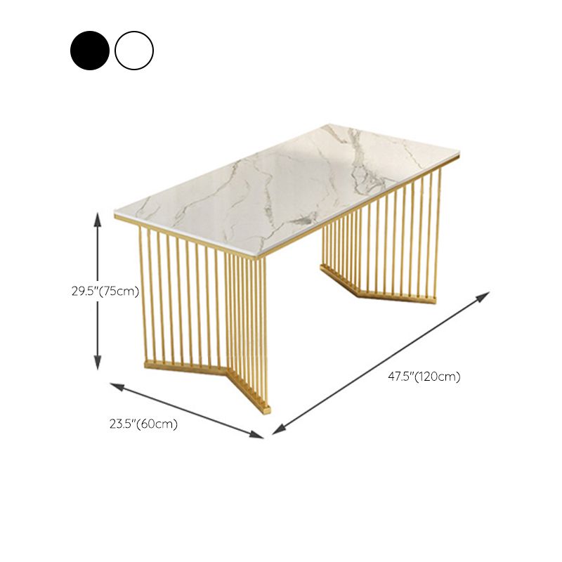Contemporary Sintered Stone Dining Table Rectangle Dining Table for Home Use Clearhalo 'Dining Tables & Seating' 'Dining Tables' 'dining_table' 'furn' 'furn_dining_table' 'Furniture' 'Kitchen & Dining Furniture' 1200x1200_8ed54b11-5429-4bb4-b4eb-5dc0a6d0494d