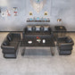 Industrial Sintered Stone Dinner Room Kitchen Table Black Sled Base Table for Dinning Room Clearhalo ' dining_table' 'Dining Tables & Seating' 'Dining Tables' 'furn' 'furn_dining_table' 'Furniture' 'furniture_dining_table' 'Kitchen & Dining Furniture' 'kitchen&dining_furn' 'kitchen' 'kitchen_dining_table' 1200x1200_8ed6a753-986e-47b8-9d02-f71dc42df1ae