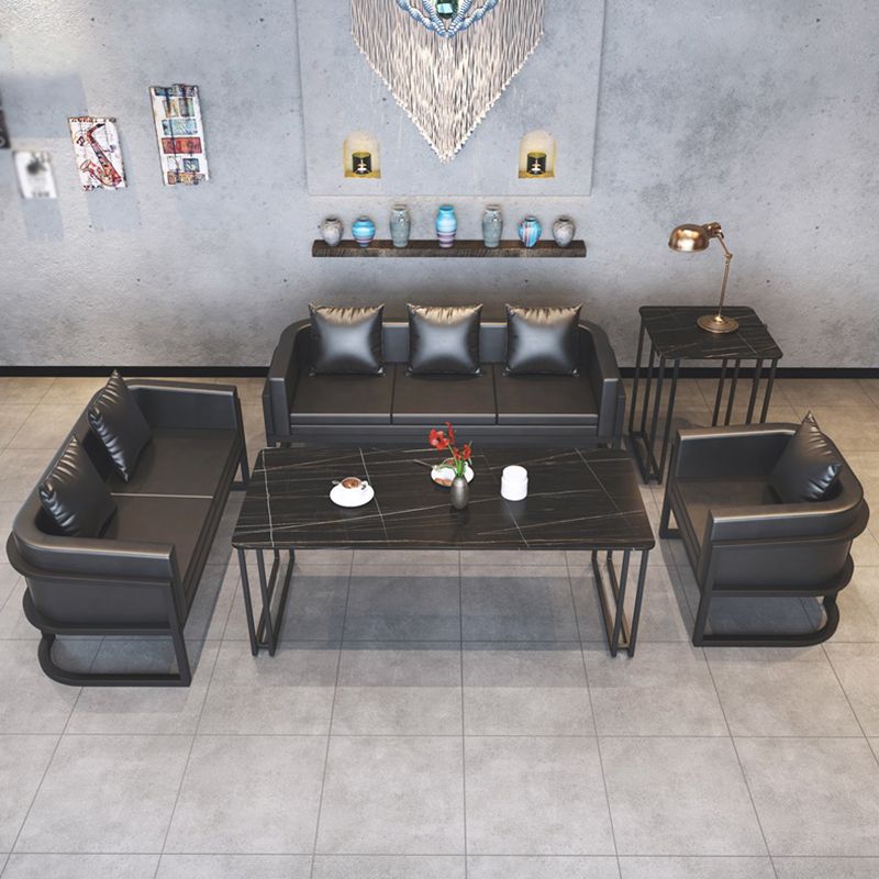 Industrial Sintered Stone Dinner Room Kitchen Table Black Sled Base Table for Dinning Room Clearhalo ' dining_table' 'Dining Tables & Seating' 'Dining Tables' 'furn' 'furn_dining_table' 'Furniture' 'furniture_dining_table' 'Kitchen & Dining Furniture' 'kitchen&dining_furn' 'kitchen' 'kitchen_dining_table' 1200x1200_8ed6a753-986e-47b8-9d02-f71dc42df1ae