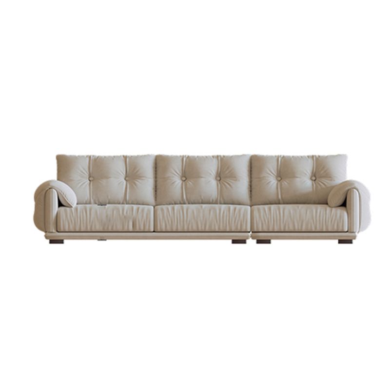 Skandinavisches Sofa weiße Kissen Kunstleder Wohnzimmer Kissen Top Arm