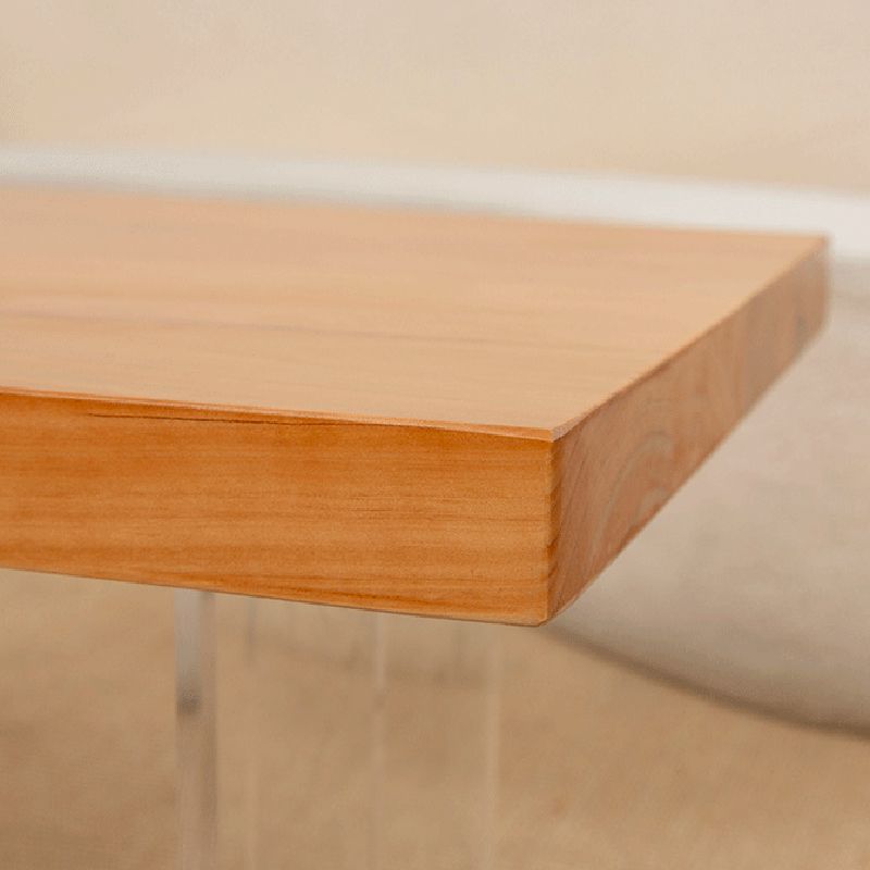 Solid Wood Coffee Table Double Pedestal Base Coffee or End Table, 19.68" Wide Clearhalo 'Coffee & Accent Tables' 'Coffee Tables' 'coffee_tables' 'furn' 'furn_coffee_tables' 'Furniture' 'Living Room Furniture' 1200x1200_8eda2096-944f-4978-aa10-b8c1b88ef666