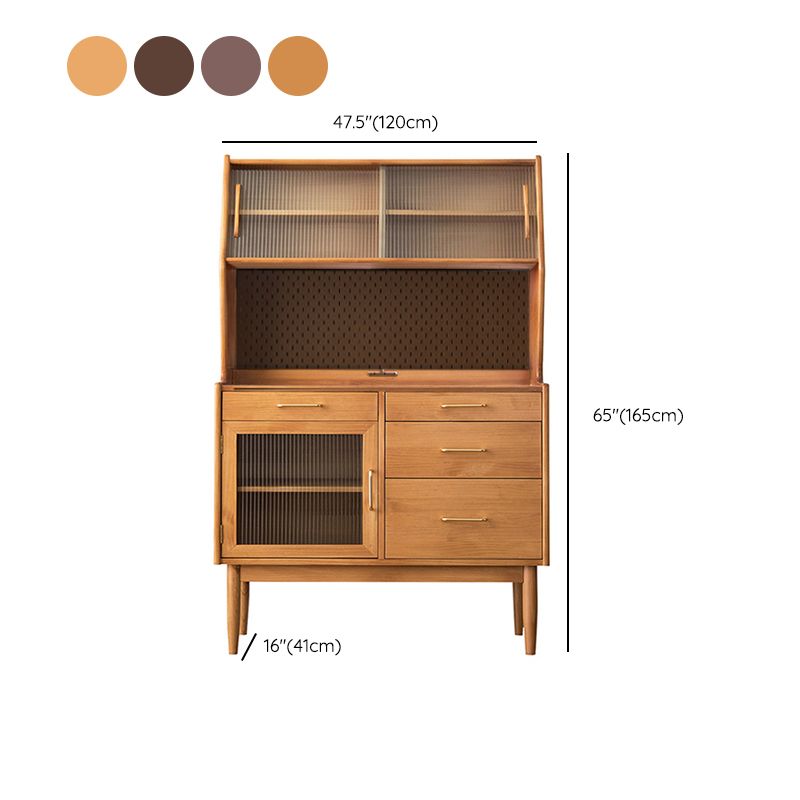 Stile moderno a buffet da pranzo a buffet in legno solido server buffet con 4-disegno