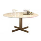 Metal and Stone Table Glam Style Minimalist Round Dining Table for Home Living Room Clearhalo 'Dining Tables & Seating' 'Dining Tables' 'dining_table' 'furn' 'furn_dining_table' 'Furniture' 'Kitchen & Dining Furniture' 1200x1200_8edaf746-f18b-4c44-a429-3162522ee8a2