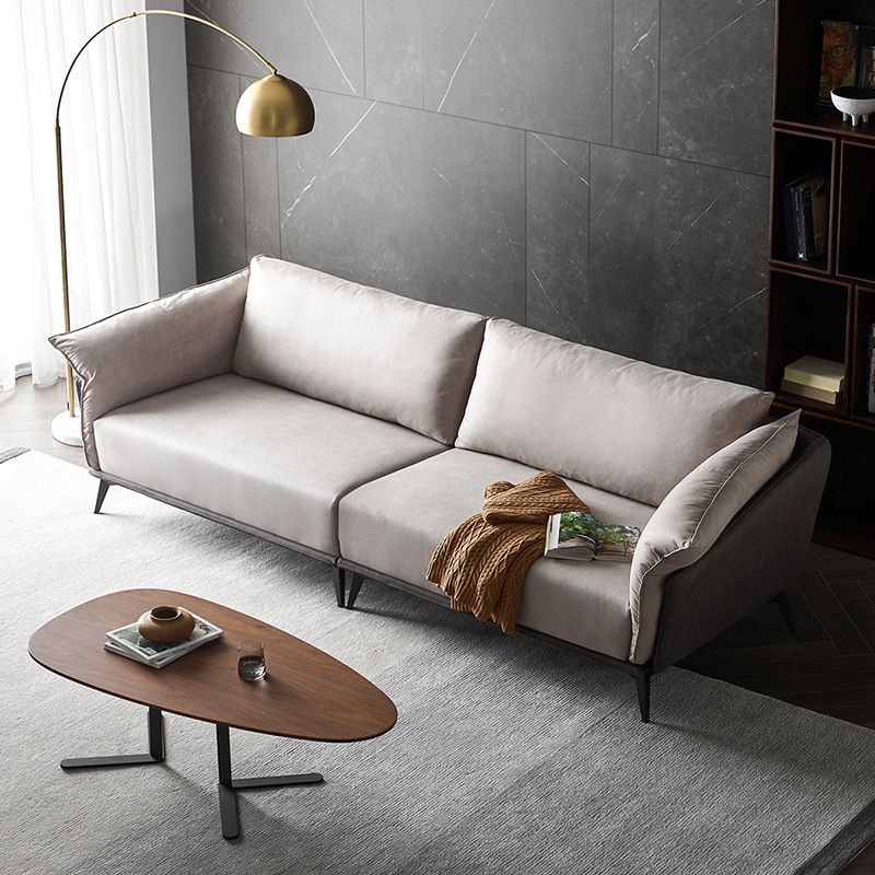 Braun 3/4-Sitzer Lose Rückensofa zeitgenössischer Smoking-Armsofa