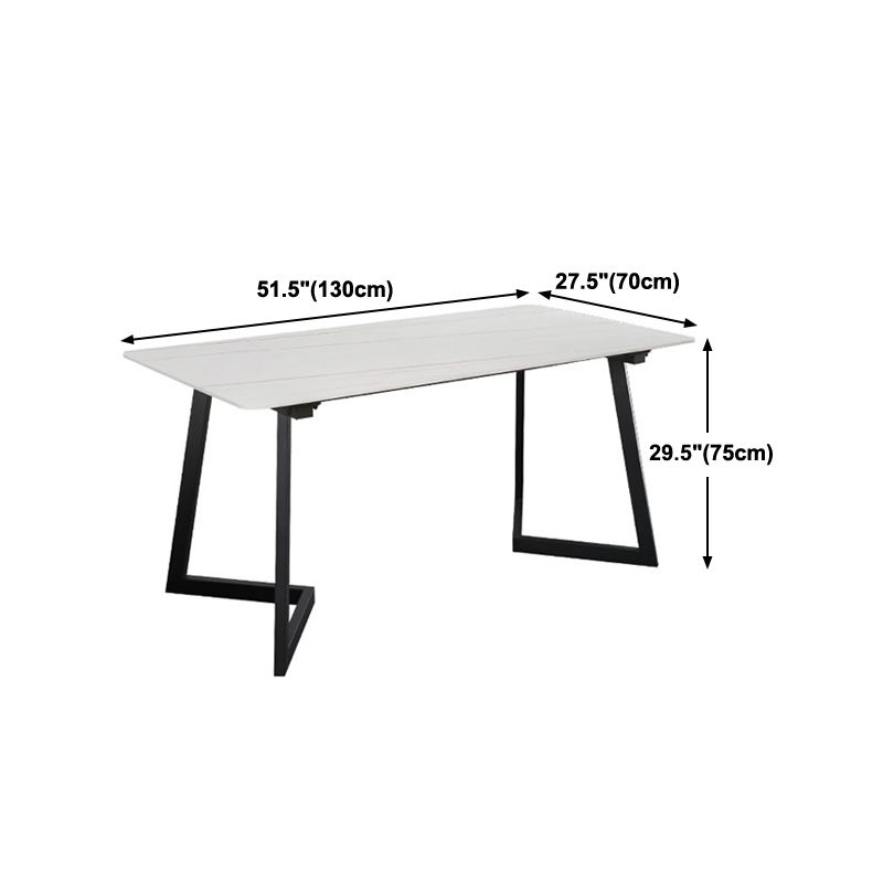 Modern Style Rectangle Dining Table Stone Dining Room Collection for Indoor Clearhalo 'Dining Tables & Seating' 'Dining Tables' 'dining_table' 'furn' 'furn_dining_table' 'Furniture' 'furniture_dining_table' 'Kitchen & Dining Furniture' 'kitchen' 'kitchen_dining_table' 1200x1200_8edb7e23-8b17-451a-90aa-cde10f9bed0b