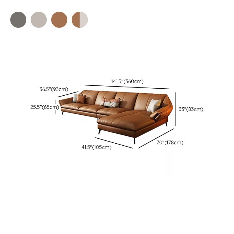 Contemporary Cushions Flared Arm Faux Leather Stationary Seating