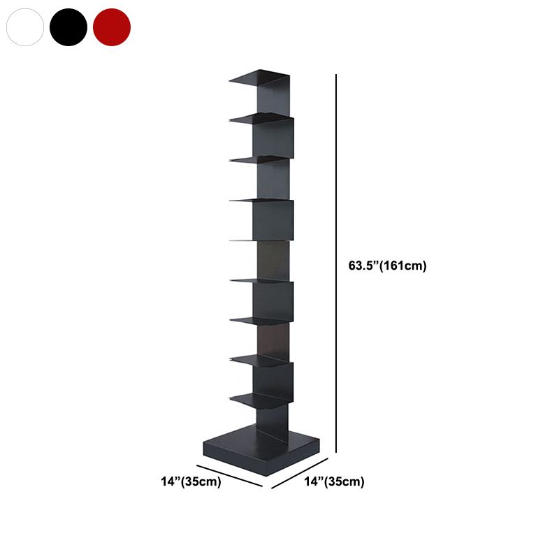 Modem Metal Bookshelf Geometric Shelf Bookshelf for Home Office 13.8" W Clearhalo 'Bookcases' 'furn' 'furn_bookcases' 'Furniture' 'Office Furniture' 1200x1200_8edbfae6-cbdc-47e3-8693-5e3a1befb797