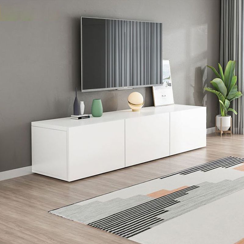 Contemporary Wood White TV Stand Console Enclosed Storage TV Media Stand for Living Room Clearhalo 'furn' 'furn_tv_stands_entertainment_centers' 'Furniture' 'Living Room Furniture' 'TV Stands & Entertainment Centers' 'TV Stands & Media Storage Furniture' 'tv_stands_entertainment_centers' 1200x1200_8edccea5-186c-421e-a96d-b914c6f13e49