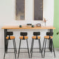 Ensemble de bar moderne 1/2/5 pièces Table de bar en bois massif avec repose-pieds tabourets de bar