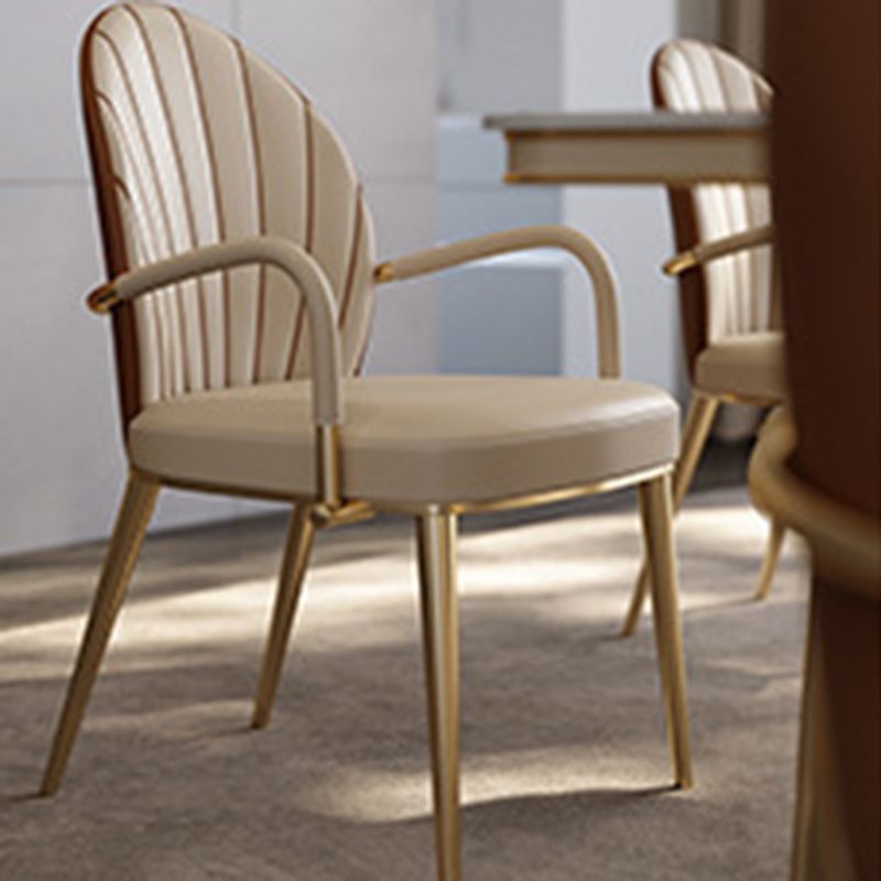 グラムダイニングルームパーソンズ椅子布張りの椅子付き金属製の脚