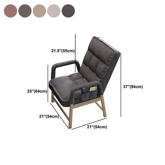 Silla de oficina tapizada moderna silla de armas fijo ergonómica de espalda fija
