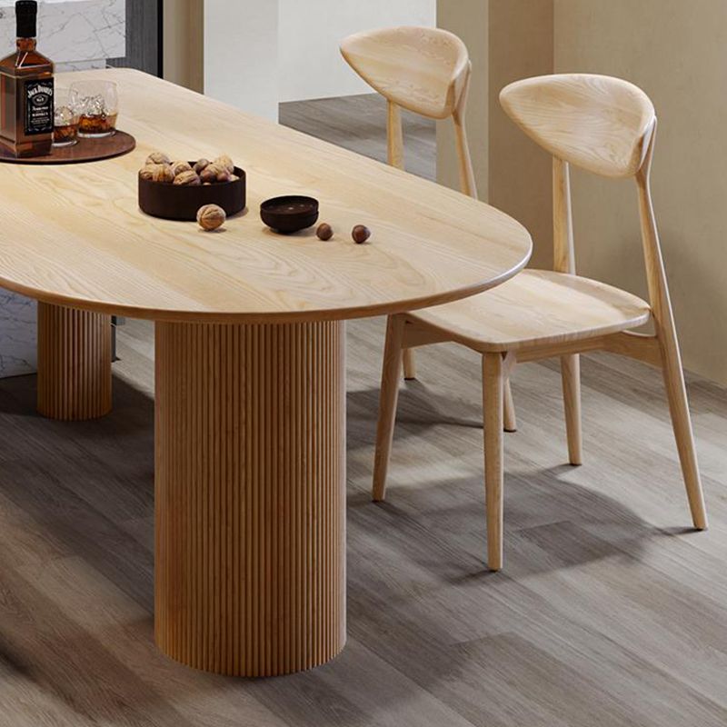 Free Form Wood Dining Table Pinewood Table Contemporary with 3 Legs Clearhalo 'Dining Tables & Seating' 'Dining Tables' 'dining_table' 'furn' 'furn_dining_table' 'Furniture' 'furniture_dining_table' 'Kitchen & Dining Furniture' 'kitchen' 'kitchen_dining_table' 1200x1200_8ee12b46-2e49-4337-b538-1990ec3c55c0