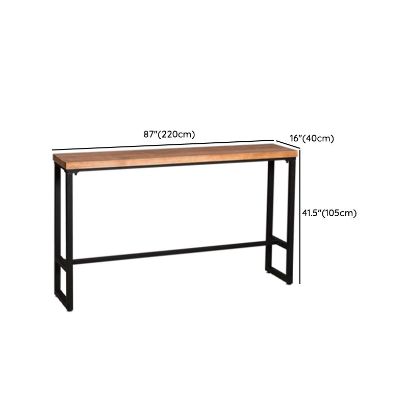 Industrial Style Bar Table Solid Wood Top Bistro Table with Trestle Base Clearhalo 'Bar Furniture' 'Bar Tables' 'bar_tables' 'furn' 'furn_bar_tables' 'Furniture' 'Kitchen & Dining Furniture' 1200x1200_8ee20df1-23f5-4f77-acc8-7fcaa08cd131