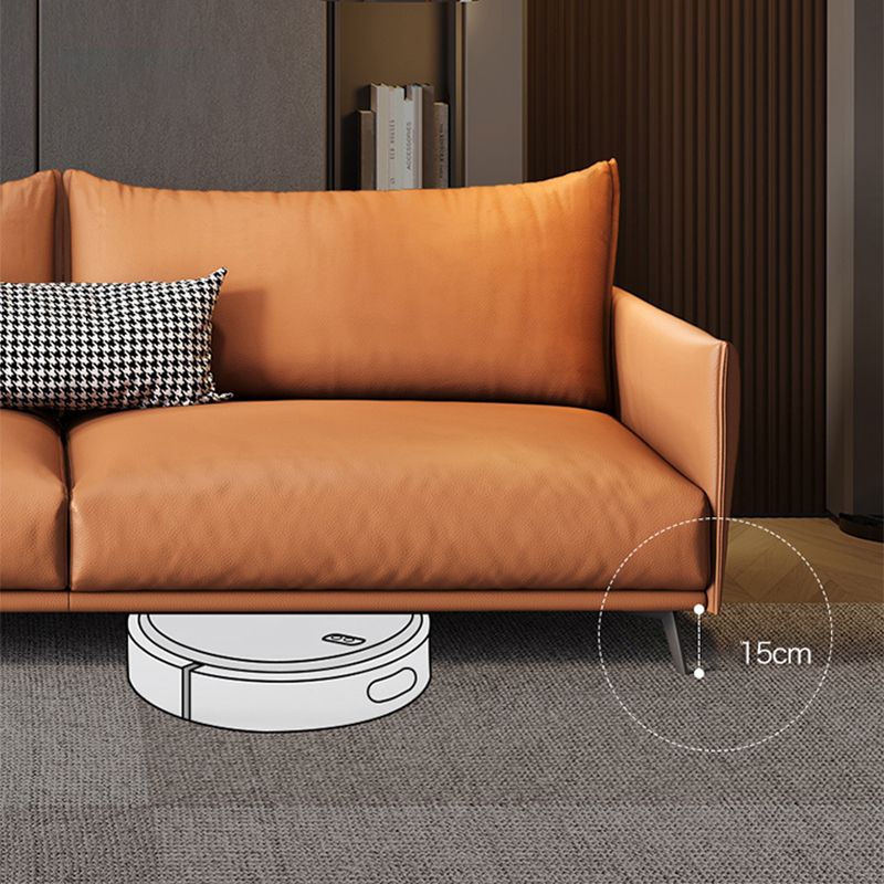 Sofá estándar de sofá de brazo de esmoquin contemporáneo con 2 almohadas para sala de estar