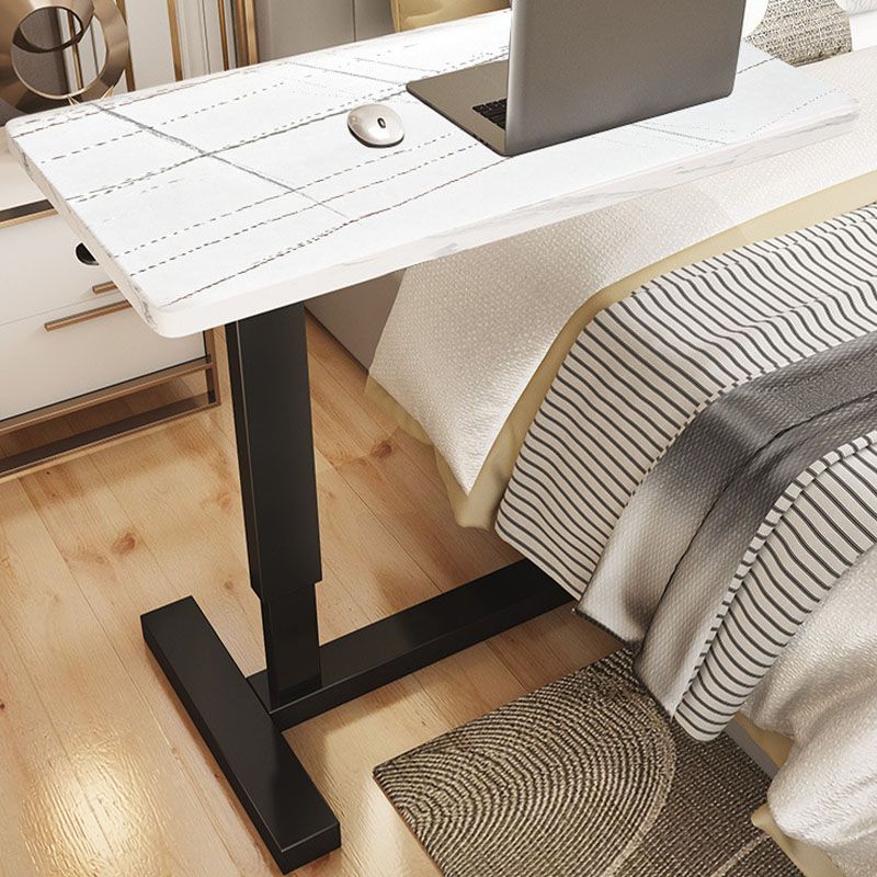 Contemporary Curved Writing Desk Pedestal Office Desk with Metal Legs Clearhalo 'furn' 'furn_office_desk' 'Furniture' 'Office Desks' 'Office Furniture' 'office_desk' 1200x1200_8ee66624-80f3-4a6c-a673-0e4602e65801