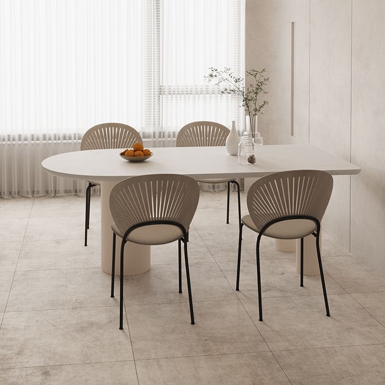 Free Form Table Modern Stone Top Dining Table with 3 Legs for Home Clearhalo 'Dining Tables & Seating' 'Dining Tables' 'dining_table' 'furn' 'furn_dining_table' 'Furniture' 'Kitchen & Dining Furniture' 1200x1200_8ee6e222-47c3-4d30-912c-6362abb26085