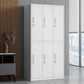 Steel Wardrobe Armoire Contemporary White Storage Cabinet for Home