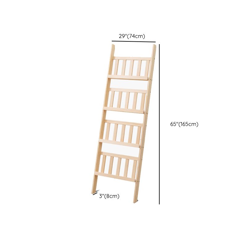 Moderne stijl solide houten boekenplank open back ladder boekenkast voor thuis