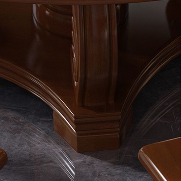 Round Solid Wood Dining Table Modern Turntable Furniture with Pedestal Base Clearhalo 'Dining Tables & Seating' 'Dining Tables' 'dining_table' 'furn' 'furn_dining_table' 'Furniture' 'furniture_dining_table' 'Kitchen & Dining Furniture' 'kitchen' 'kitchen_dining_table' 1200x1200_8ee8fc97-e6ad-4b97-b50e-416d862b07a4