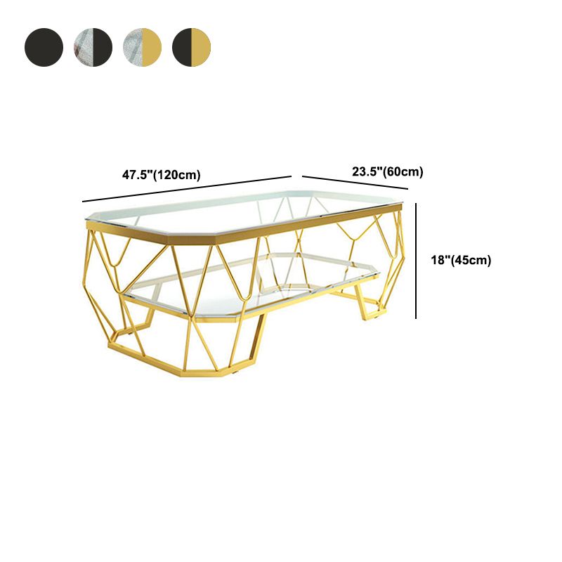 Modern Style Rectangular Glass Table Abstract Base Coffee Table Clearhalo 'Coffee & Accent Tables' 'Coffee Tables' 'coffee_tables' 'furn' 'furn_coffee_tables' 'Furniture' 'Living Room Furniture' 1200x1200_8ee95c17-d45b-4d40-8e01-cf7298f6d279