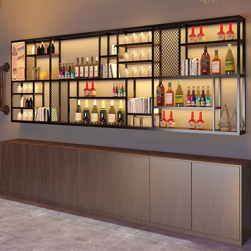 Wall gemonteerd wijnflesje rek metalen wijnflessen rek voor thuis