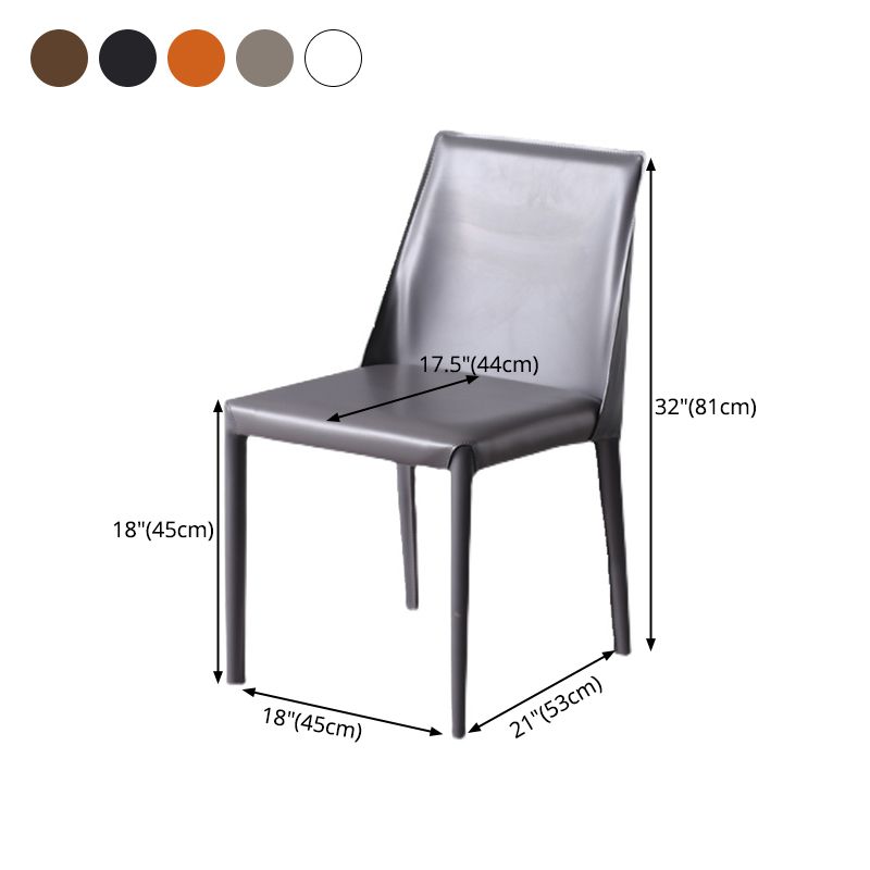 Designer Style Saddle Leather Home Side Chair Parsons Matte Finish Dining Chair(Set of 2) Clearhalo ' kitchen&dining_furn' 'Dining Chairs' 'Dining Tables & Seating' 'dining_chair' 'Furniture' 'furniture_dining_chair' 'Kitchen & Dining Furniture' 'kitchen' 1200x1200_8eea4170-cb01-4f2f-ba4e-50ca32e28bc5