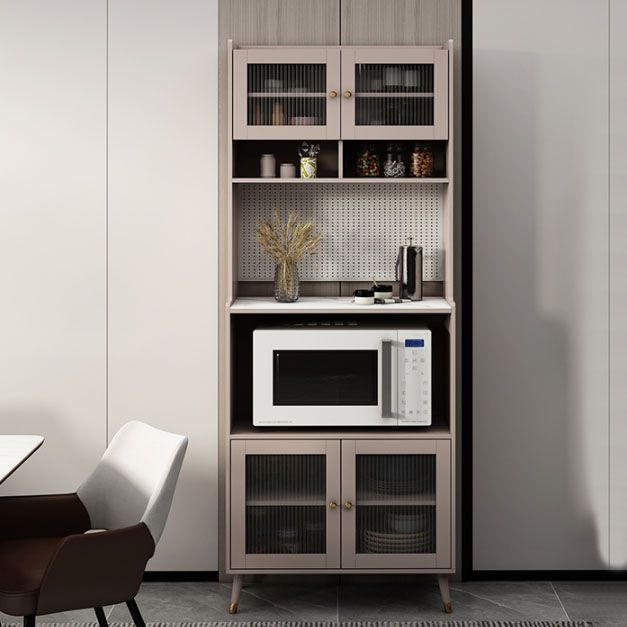 Ultra Modern Dining Hutch Faux Wood Storage Cabinet for Dining Room Clearhalo 'Display & China Cabinets' 'display_china_cabinets' 'furn' 'furn_display_china_cabinets' 'Furniture' 'Kitchen & Dining Furniture' 1200x1200_8eeb36fd-1a9a-4ea7-bf35-8620e4dd7a3c