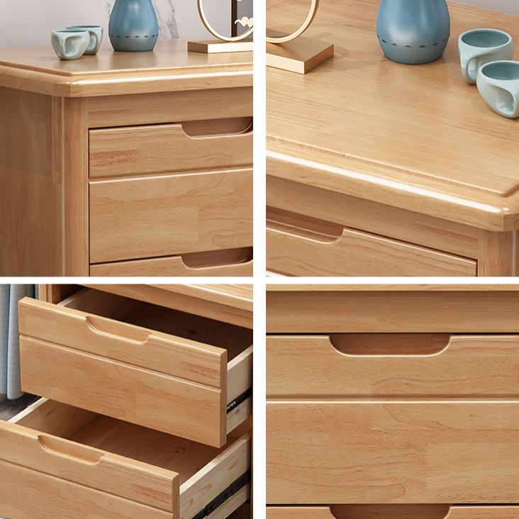 Mesa nocturna contemporánea de madera de madera sólida de espresso de 20 "