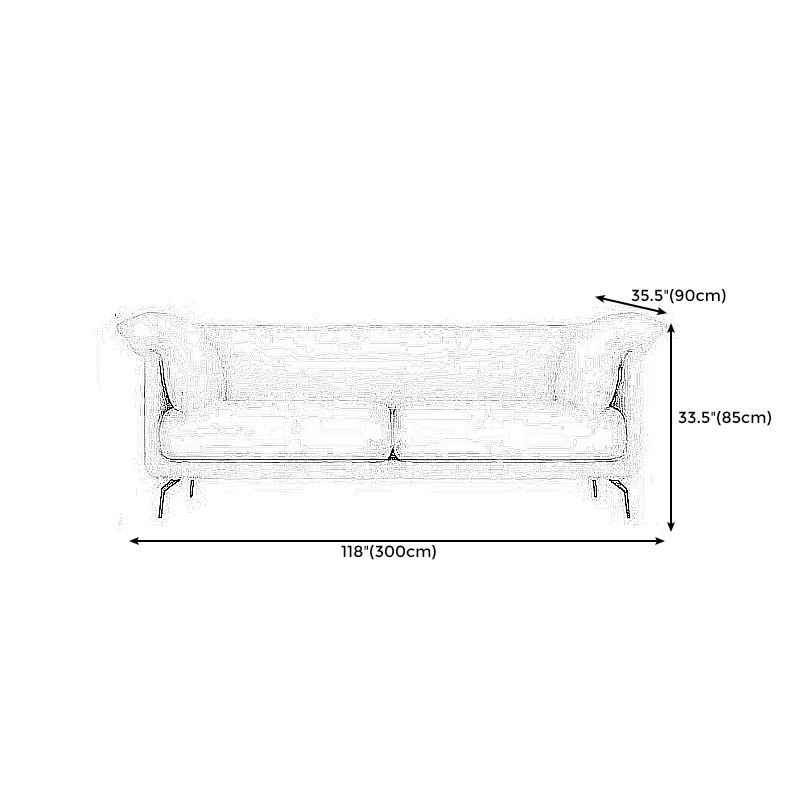 Pillow Top Arm Sectionals 33.46"High Removable Cushion Sofa for Living Room, Beige Clearhalo 'furn' 'furn_sectionals' 'Furniture' 'furniture_sectionals' 'Living Room Furniture' 'Sectionals' 1200x1200_8eedd504-54fa-4d25-92d2-24858b577d40