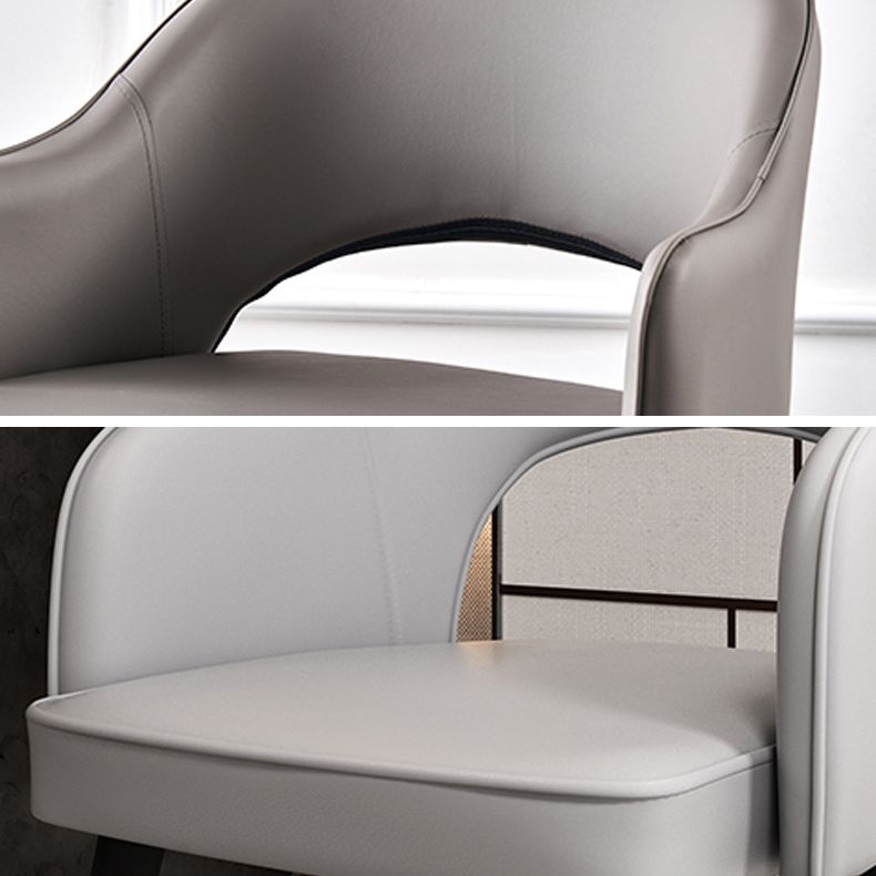 Nordic Style Dining Chairs Dining Arm Side Chairs with Metal Legs for Kitchen Clearhalo ' kitchen&dining_furn' 'Dining Chairs' 'Dining Tables & Seating' 'dining_chair' 'furn' 'furn_dining_chair' 'Furniture' 'furniture_dining_chair' 'Kitchen & Dining Furniture' 'kitchen' 1200x1200_8ef14c5b-4160-4b61-be73-7185d9cc7ea3