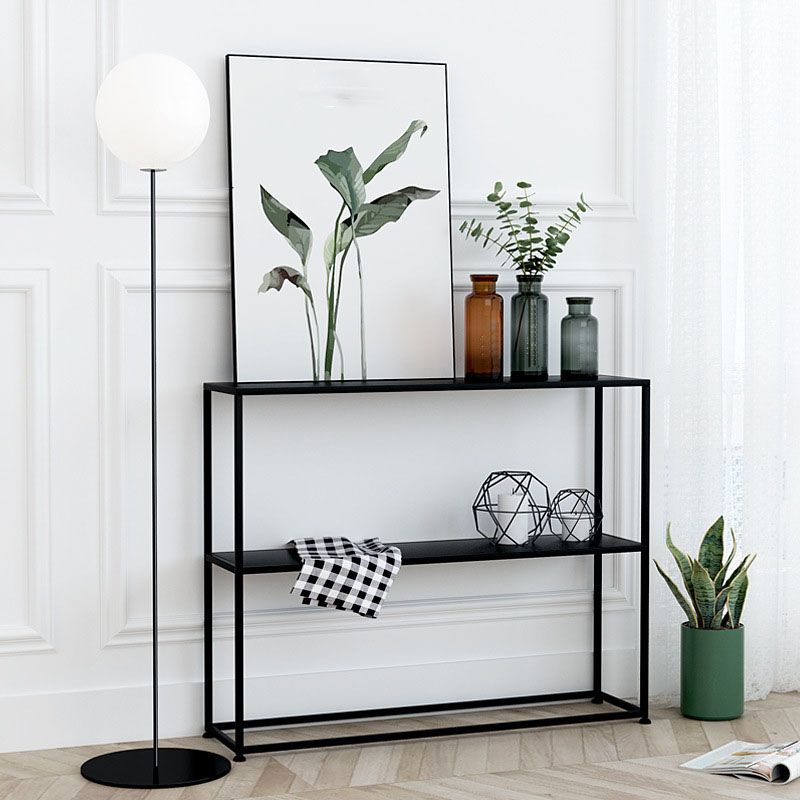 Metal Frame Bookshelf Modern Black / White Open Storage Bookcase Clearhalo 'Bookcases' 'furn' 'furn_bookcases' 'Furniture' 'Office Furniture' 1200x1200_8ef26fa3-3a6b-49b8-9e0c-4e21845dea79