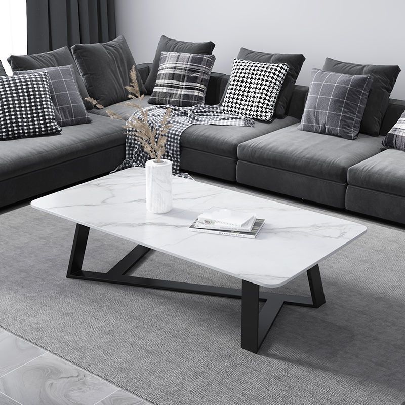 Single Slate Rectangle Coffee Table Modern Minimalist Coffee Table Clearhalo 'Coffee & Accent Tables' 'Coffee Tables' 'coffee_tables' 'furn' 'furn_coffee_tables' 'Furniture' 'Living Room Furniture' 1200x1200_8ef62d8a-66b0-4c2f-a87a-ba0f301cead8
