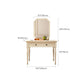Modern Antique White Solid Wood Mirror Bedroom Make-up Vanity